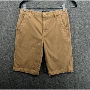 Lucky Brand Shorts Boys Size 14‎ Tan Chino Flat Front Bermuda Twill Adjustable
